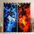 thumbnail image 1 of Homewish Blue Red Wolf Blackout Curtains Set of 2 (52x84 Each), Magic Rustic Animal Window Curtains, Teens Kids Boys Girls Curtains and Drapes, Blackout Curtains Room Decor, 1 of 6