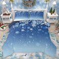 thumbnail image 1 of Homewish Blue Snowflake Child Bedding Comforter Set, Romantic Winter Christmas Twin Comforter Sets, Happy New Tear Reversible Bedding Set, Super Cozy Room Decor, 2-Piece, 1 of 8