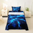 thumbnail image 1 of Homewish Blue Wild Lightning Twin Sheets,Modern Abstract Art Bedding,3pcs,1 Fitted Sheet and 1 Pillowcase, 1 of 6