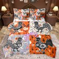 thumbnail image 1 of Homewish Bohemain Chicken 7-Piece Twin Bedding Sets,Boho Flower Bedding Comforter Set,Spooky Gothic Skull Sheet Sets For Teens,Microfiber Bedroom Decor Reversible, 1 of 8