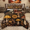 thumbnail image 1 of Homewish Bohemain Style Plant Bedding Comforter Set,Rustic Mushroom Twin Comforter Sets,Brown Flower Floral Bedding Set For Men Women,Microfiber Bedroom Decor Reversible,2pcs, 1 of 8