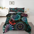 thumbnail image 1 of Homewish Bohemian Mandala 3 Pieces Queen Comforter Set for Female Women Men,Bohemian Flower Ultra Soft Bedding Sets,Exotic Style Bedding Comforter Set,Luxury Bedroom Decor,Reversible, 1 of 8