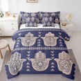 thumbnail image 1 of Homewish Bohemian Mandala Bedding Comforter Set 7-Piece for Teens Boys Girls,Hippie Floral Flower King Bedding Sets,Exotic Style Ultra Soft Bed Sheets,Ultra Soft Home Decor,Reversible, 1 of 8