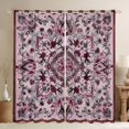 thumbnail image 1 of Homewish Bohemian Mandala Black Out Curtains For Female Teens Girls,Traditional Floral Flower Curtains Pack of 2 (42x63 Each),Retro Vintage Bedroom Curtains,Breathable Home Decor, 1 of 6