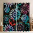 thumbnail image 1 of Homewish Bohemian Mandala Blackout Curtains Set of 2 (52x84 Each) for Female Women Men,Bohemian Flower Window Curtains,Exotic Style Curtains and Drapes,Luxury Bedroom Decor, 1 of 6