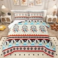 thumbnail image 1 of Homewish Bohemian Style Dreamcatcher Bedding Comforter Set,Retro Boho Tribal Twin Comforter Sets,Triangle Striped Geometric Bedding Set For Men Women,Microfiber Bedroom Decor Reversible,2pcs, 1 of 8