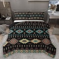 thumbnail image 1 of Homewish Boho Aztec Print Full Size Comforter Sets,Retro Bohemian Geometric Bedding Comforter Set,Brown Cyan Bedding Sets For Adult,Ultra Soft Home Decor Reversible,3 Pieces, 1 of 8