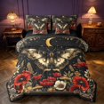 thumbnail image 1 of Homewish Boho Butterfly Queen Bedding, Mushroom Floral Leaf Bedding Comforter Set Queen, Black Reversible 7 Pieces, 1 of 7
