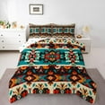 thumbnail image 1 of Homewish Boho Flower 3-Piece Full Size Comforter Sets For Boys Girls,Tribal Aztec Bedding Comforter Set,Bohemian Hippie Theme Lightweight Bedding Sets,Super Cozy Room Decor,Reversible, 1 of 8