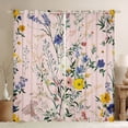 thumbnail image 1 of Homewish Boho Flower Blackout Curtains Set of 2 (52x84 Each),Rustic Floral Window Curtains,Yellow Pink Green Curtains and Drapes For Girls Teens,Ultra Soft Home Decor, 1 of 6