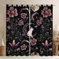 thumbnail image 1 of Homewish Boho Kawaii Cat Blackout Curtains Set of 2 (52x84 Each) for Teens, Groovy Flower Botanical Window Curtains, Dreamy Stars Moon Galaxy Curtains and Drapes, Curtains and Drapes Home Decor, 1 of 6