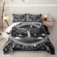 thumbnail image 1 of Homewish Boho Life Tree Twin Quilt Set,Dark Starry Night Twin Coverlet Set,Black White,2pcs, 1 of 7