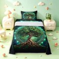 thumbnail image 1 of Homewish Boho Nature Tree Twin Sheets,Botanical Design Bedding,Green,3 Pieces,1 Flat Sheet,1 Fitted Sheet and 1 Pillowcase, 1 of 6