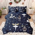 thumbnail image 1 of Homewish Boho Nutcracker 7-Piece Queen Bedding Set, Christmas, Ballet Elf, Microfiber Reversible, 1 of 8