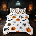 thumbnail image 1 of Homewish Boo Pumpkin Full Size Comforter Sets for Kids, White Skull Bat Star Halloween Bedding Comforter Set, Halloween Reversible, 3pcs, 1 Comforter and 2 Pillowcases, 1 of 6