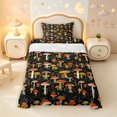 thumbnail image 1 of Homewish Botanical Mushrooms Twin Sheets,Vintage Botanical Fungi Bedding,Red Yellow,3-Piece,1 Flat Sheet,1 Fitted Sheet and 1 Pillowcase, 1 of 6