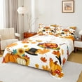 thumbnail image 1 of Homewish Botanical Sunflower Pumpkin 4 Pieces Queen Sheet Sets For Teens Boys Girls,Happy Autumn Harvest Ultra Soft Flat Sheet,Happy Thanksgiving Day Queen Fitted Sheet,Lightweight Room Decor, 1 of 7