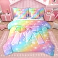 thumbnail image 1 of Homewish Bow Bowknot Ribbon 7-Piece Twin Bedding Sets,Colorful Fairy Tale Bedding Comforter Set,First Letter M Sheet Sets For Girls,Super Cozy Room Decor Reversible, 1 of 8