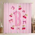 thumbnail image 1 of Homewish Bow Initial Letter B Black Out Curtains,Kawaii Bowtie Ribbon Curtains Pack of 2 (42x63 Each),Cute Cherry Bedroom Curtains For Princess,Breathable Bedroom Decoration, 1 of 6