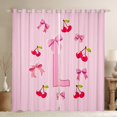 thumbnail image 1 of Homewish Bowtie Letter L Blackout Curtains Set of 2 (52x84 Each),Bowknot Monogrammed Theme Window Curtains,Pink Red Curtains and Drapes For Girl Teens,Ultra Soft Bedroom Decor, 1 of 6