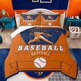 thumbnail image 1 of Homewish Boys Ball Game Bedding Comforter Set,Baseball Sport Twin Comforter Sets,Orange White Blue Bedding Set For Boys Kids,Super Cozy Room Decor Reversible,2pcs, 1 of 8