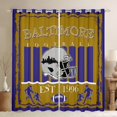 thumbnail image 1 of Homewish Boys Ball Game Blackout Curtains Set of 2 (52x84 Each),Baltimore American Football Window Curtains,Purple Brown Gray Curtains and Drapes For Kids,Luxury Bedroom Decor, 1 of 6