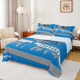 thumbnail image 1 of Homewish Boys Ball Lover Twin Sheet Sets,Rugby Football Sport Twin Fitted Sheet,Blue Gray White Flat Sheet For Teens,Ultra Soft Home Decor,3-Piece, 1 of 7