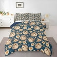 thumbnail image 1 of Homewish Boys Girls Animal Hedgehog 3 Pieces Queen Comforter Set,Floral Daisy Ultra Soft Bedding Sets,Flowers Wildlife Bedding Comforter Set Breathable,Super Cozy Room Decor,Reversible, 1 of 8