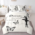 thumbnail image 1 of Homewish Boys Girls Ballet Girl Bedding Comforter Set 7pcs,Dance Theme Queen Bedding Sets Super Cozy,Flying Butterflies Queen Sheet Sets,Super Cozy Room Decor,Reversible, 1 of 8