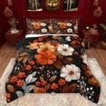 thumbnail image 1 of Homewish Boys Girls Chic Floral Flowers 3 Pieces Queen Comforter Set,Exotic Style Ultra Soft Bedding Sets,Vintage Aesthetic Bedding Comforter Set Breathable,Super Cozy Room Decor,Reversible, 1 of 8