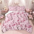 thumbnail image 1 of Homewish Boys Girls Flower Cherry Blossoms Bedding Comforter Set 2pcs,Pink Floral Sakura Twin Comforter Sets Microfiber,Japanese Style Breathable Bedding Set,Breathable Home Decor,Reversible, 1 of 8