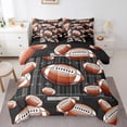 thumbnail image 1 of Homewish Boys Girls Football Print 7-Piece Twin Bedding Sets,Sport Theme Bedding Comforter Set,Ball Gamer Breathable Sheet Sets,Ultra Soft Home Decor,Reversible, 1 of 8