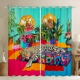 thumbnail image 1 of Homewish Boys Girls Jungle Safari Leopard Blackout Curtains Set of 2 (52x84 Each),Abstract Art Window Curtains,Exotic Style Curtains and Drapes,Breathable Home Decor, 1 of 6