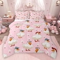 thumbnail image 1 of Homewish Boys Girls Kawaii Duck Bedding Comforter Set 2pcs,Cute Cartoon Twin Comforter Sets Microfiber,Farmhouse Animal Breathable Bedding Set,Lightweight Room Decor,Reversible, 1 of 8