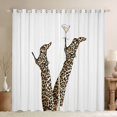 thumbnail image 1 of Homewish Boys Girls Leopard Print High Heels Blackout Curtains Set of 2 (52x84 Each),Animal Cheetah Print Window Curtains,Vintage Aesthetic Curtains and Drapes,Breathable Home Decor, 1 of 6