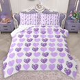 thumbnail image 1 of Homewish 2-Piece Twin Comforter Set - Purple Heart Valentine's Day Princess Reversible, 1 of 8