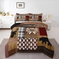 thumbnail image 1 of Homewish Boys Girls Safari Deer Bear Bedding Comforter Set 2pcs,Jungle Animal Hunting Twin Comforter Sets Microfiber,Retro Vintage Breathable Bedding Set,Breathable Home Decor,Reversible, 1 of 8