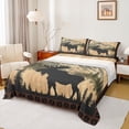 thumbnail image 1 of Homewish Boys Girls Woodland Wildlife Deer Full Size Sheets 4-Piece,Vintage Lodge Cabin Breathable Bed Sheets,Farmhouse Animal Lightweight Sheet Sets,Microfiber Bedroom Decor, 1 of 7