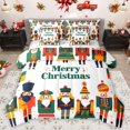 thumbnail image 1 of Homewish Boys Girls Xmas Nutcracker Bedding Comforter Set 7pcs,Happy New Year Queen Bedding Sets Super Cozy,Merry Christmas Queen Sheet Sets,Luxury Bedroom Decor,Reversible, 1 of 8