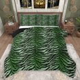 thumbnail image 1 of Homewish Boys Girls Zebra Print Full Size Comforter Sets 3-Piece,Abstract Geometric Stripes Bedding Comforter Set,Black Green Lightweight Bedding Sets,Ultra Soft Home Decor,Reversible, 1 of 8