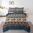 thumbnail image 1 of Homewish Boys Western Cowboy 3 Pieces Queen Comforter Set,Tribal Aztec Ultra Soft Bedding Sets,Rustic Farmhouse Bedding Comforter Set,Microfiber Bedroom Decor,Reversible, 1 of 8