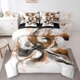 thumbnail image 1 of Homewish Brown Abstract 7-Piece Twin Bedding,Aesthetic Geometric Bedding Comforter Set,Black Reversible, 1 of 8