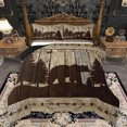 thumbnail image 1 of Homewish Brown Bear Print Queen Comforter Set, Rustic Lodge Cabin Bedding Sets, Teens Kids Adult Women Men Reversible Bedding Comforter Set, Breathable Home Decor, 3 Pieces, 1 of 8
