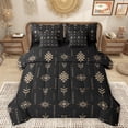 thumbnail image 1 of Homewish Brown Black 7-Piece Twin Bedding Sets,Bull Skull Bedding Comforter Set,Rustic Boho Tribal Sheet Sets For Adults,Super Cozy Room Decor Reversible, 1 of 8