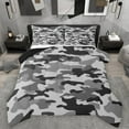 thumbnail image 1 of Homewish Brown Camouflage 3 Pieces Queen Comforter Set For Teens Adults Boys,Abstract Geometric Ultra Soft Bedding Sets,Geometric Camo Bedding Comforter Set,Super Cozy Room Decor,Reversible, 1 of 8