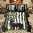 thumbnail image 1 of Homewish Brown Deer Bedding Comforter Set 7-Piece for Teens,Jungle Wildlife King Bedding Sets,Camouflage USA Flag Ultra Soft Bed Sheets,Luxury Bedroom Decor,Reversible, 1 of 8
