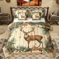 thumbnail image 1 of Homewish Brown Deer Twin Bedding Sets 7-Piece for Teens,Jungle Wildlife Bedding Comforter Set Microfiber,Tree Leaves Breathable Sheet Sets,Luxury Bedroom Decor,Reversible, 1 of 8