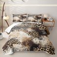 thumbnail image 1 of Homewish Brown Leopard Print Twin Quilt Set,Abstract Artwork Twin Coverlet Set,2-Piece, 1 of 7