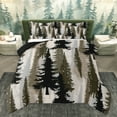 thumbnail image 1 of Homewish Brown Pine Tree Full Size Comforter Sets, Vintage Western Countryside Bedding Comforter Set, Teens Adult Men Reversible Bedding Sets, Ultra Soft Bedroom Decor, 3 Pieces, 1 of 8