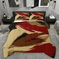 thumbnail image 1 of Homewish Brown Red Splash 2pcs Bedding Comforter Set For Teens Boys Girls,Abstract Graffiti Twin Comforter Sets,Vintage Aesthetic Breathable Bedding Set,Luxury Bedroom Decor,Reversible, 1 of 8
